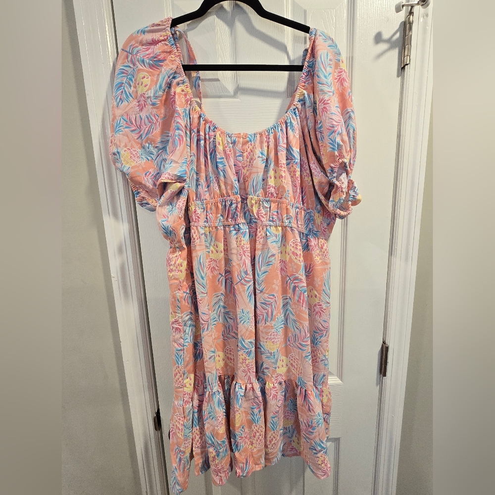 Floral Puff Sleeve Milkmaid Dress
